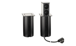 Elektrická zásuvka PowerUp 2x230V nerez 